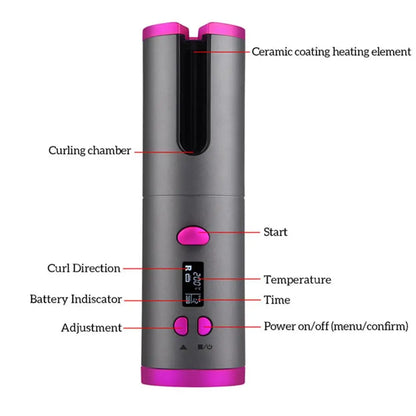 Cordless Automatic Hair Curler - GlowFit Empire