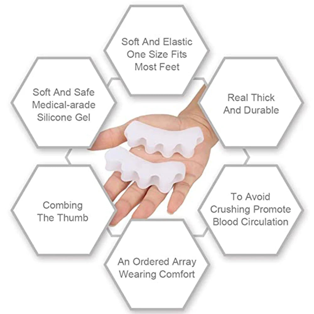 AlignPro™ - Soft Gel Toe Separators for Healthy Toe Alignment & Pain Relief