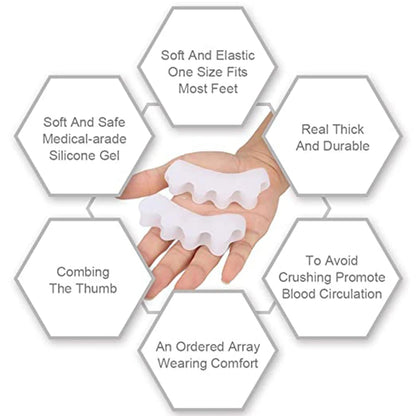 AlignPro™ - Soft Gel Toe Separators for Healthy Toe Alignment & Pain Relief